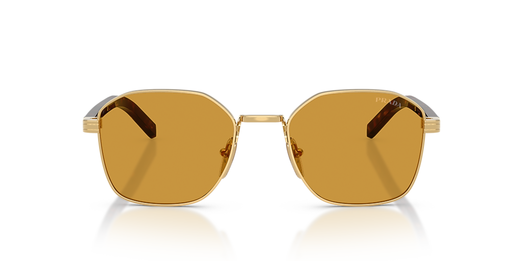 Prada PR C50S XS (51 - 20) with Brown lenses and Gold frame