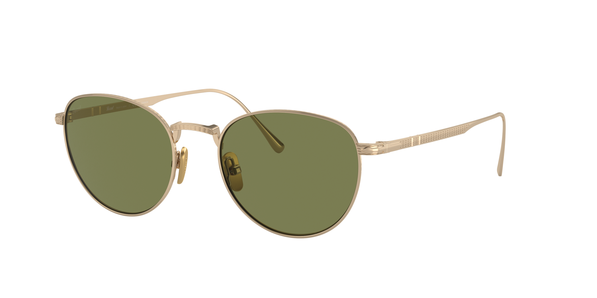 Persol Man Sunglass PO5002ST -  Frame color: Gold, Lens color: Green