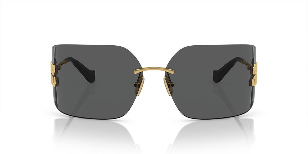 miu miu サングラス SMU54Y ゴールド×ブラック Miu Miu MU 54YS L (80 - 14) with Grey lenses and Gold frame