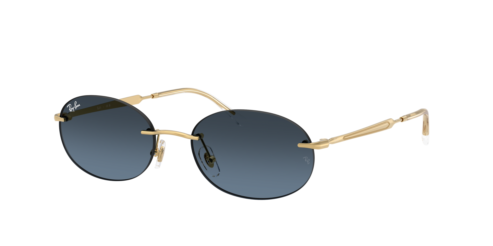 Ray-Ban RB3767 S (54 - 18) with Blue lenses and Gold frame
