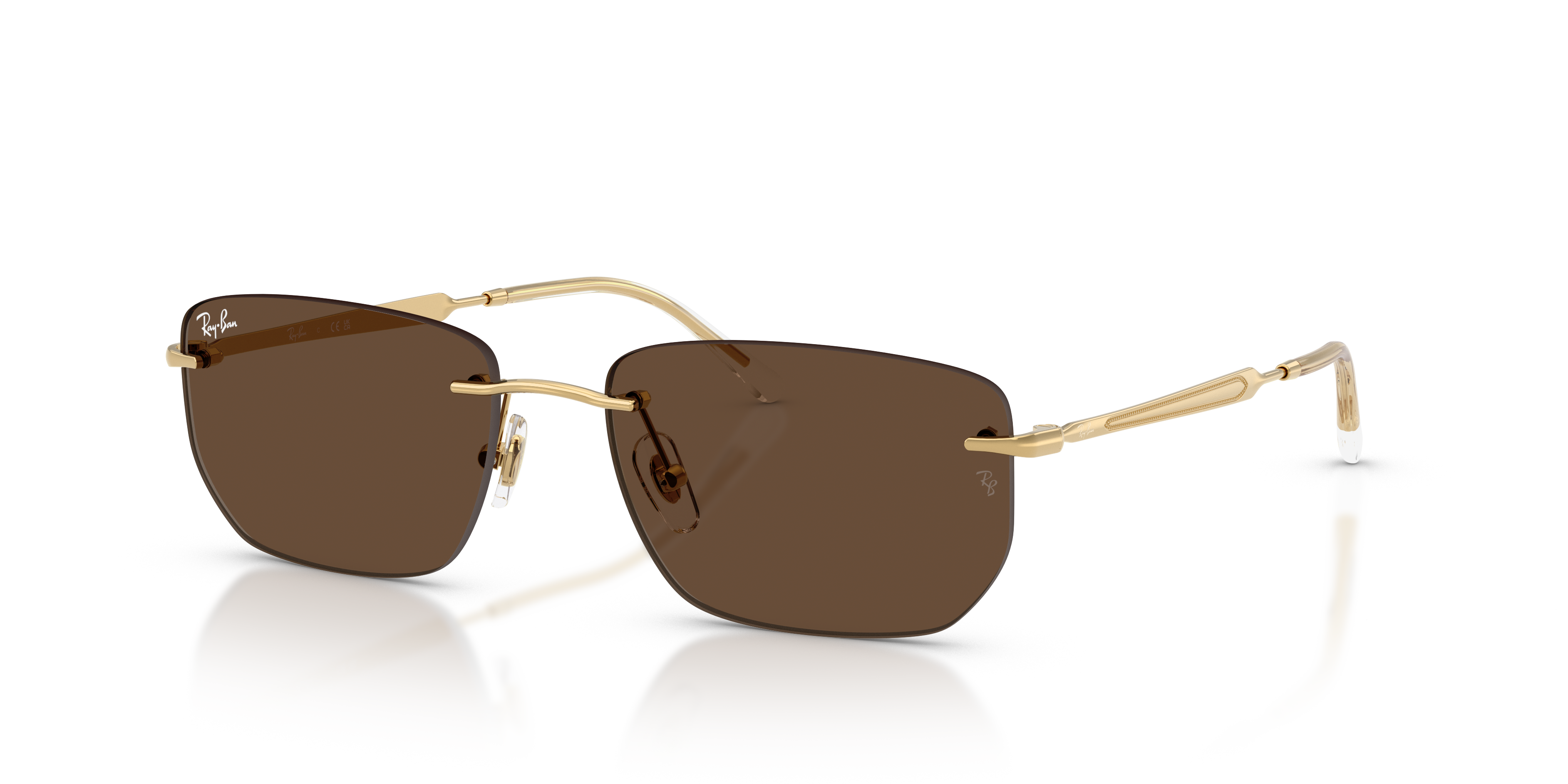 Ray-Ban RB3768 M (56 - 17) with Brown lenses and Gold frame
