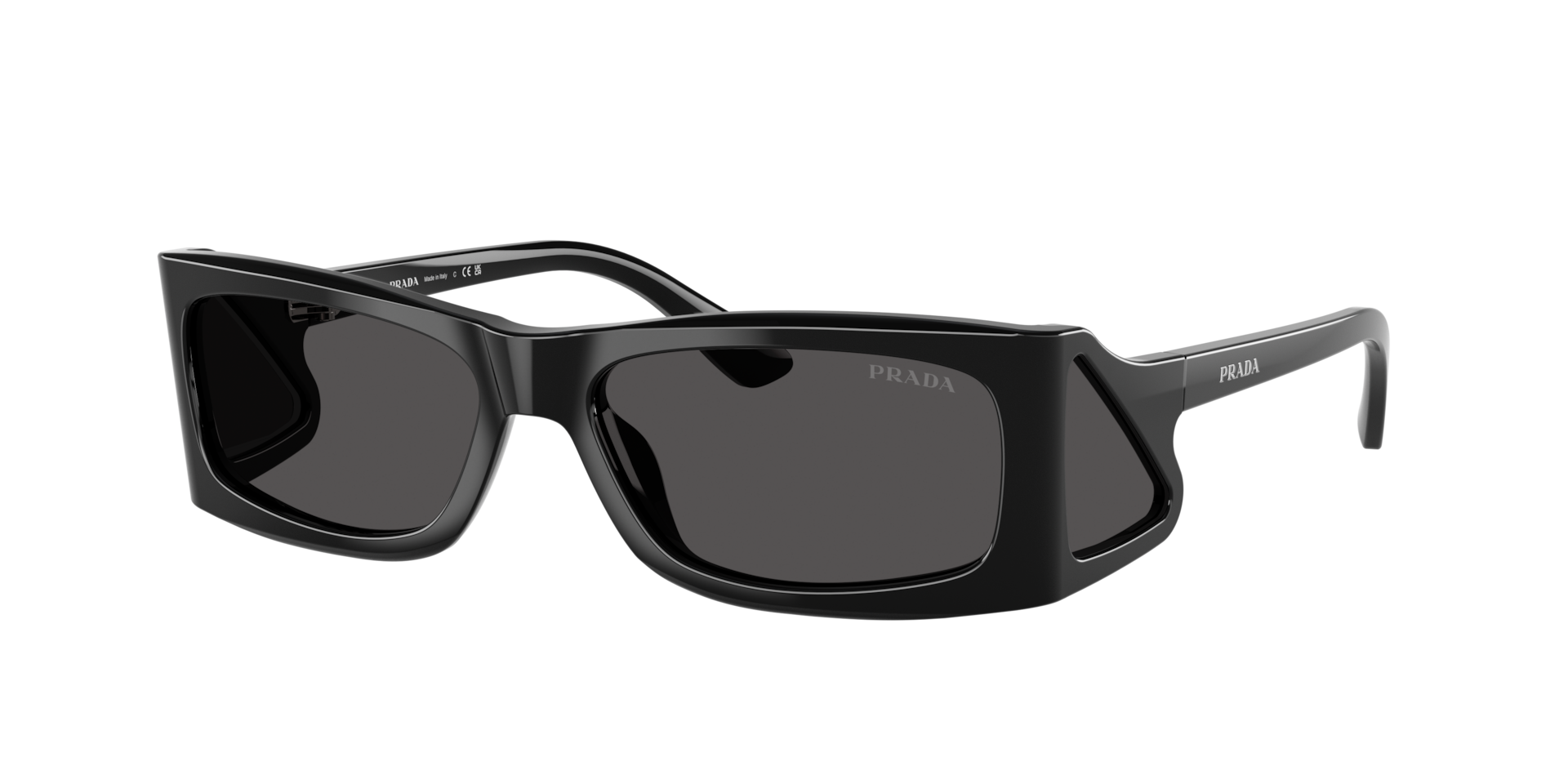 Prada Man Sunglass PR B03S -  Frame color: Black, Lens color: Dark Grey