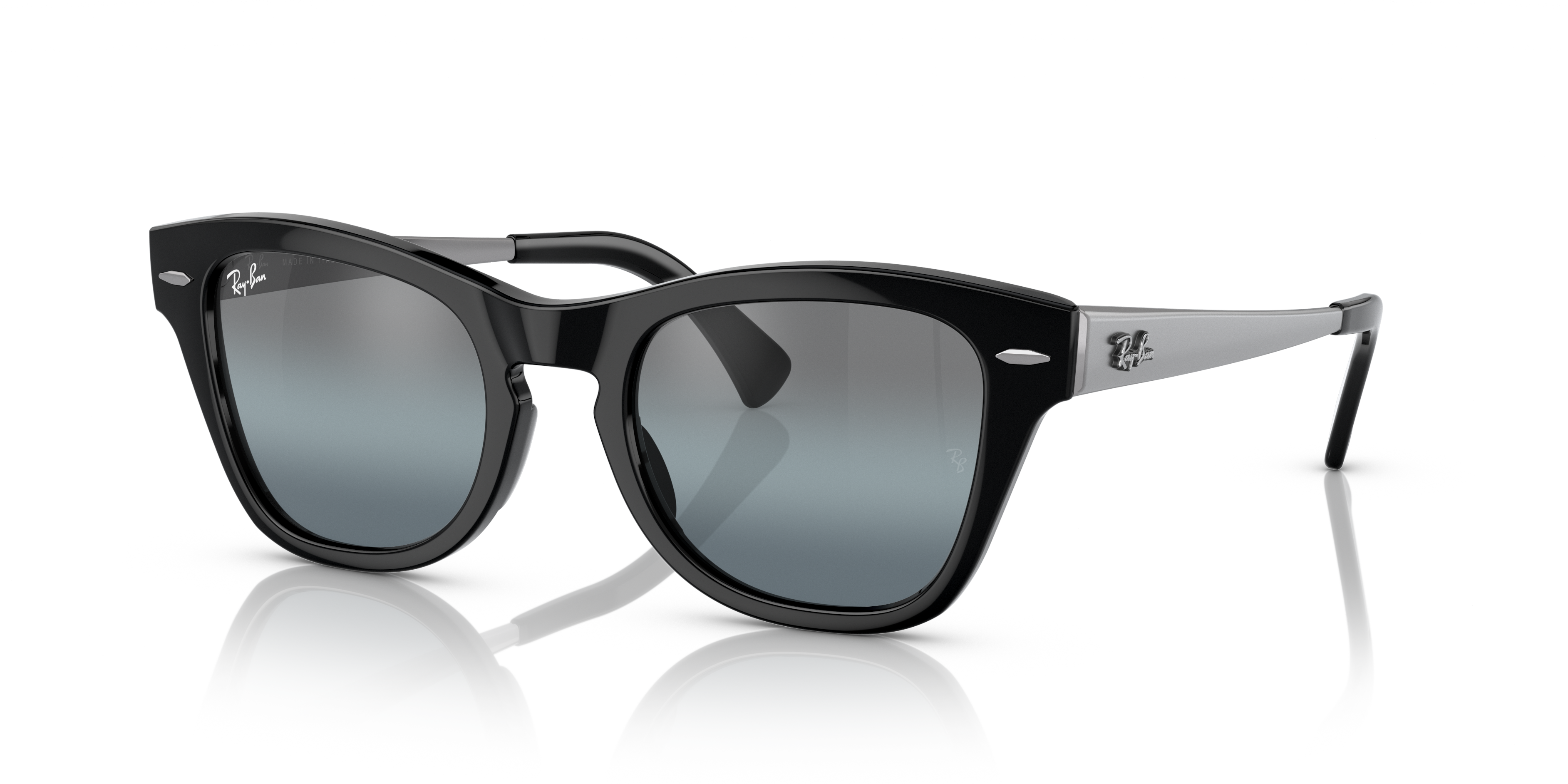Ray-Ban RB0707SM XL (53 - 21) with Blue lenses and Black frame