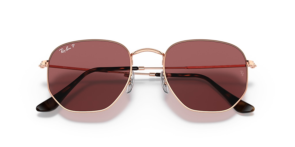 Ray-Ban Hexagonal Flat Lenses M (51 - 21) with Violet lenses and