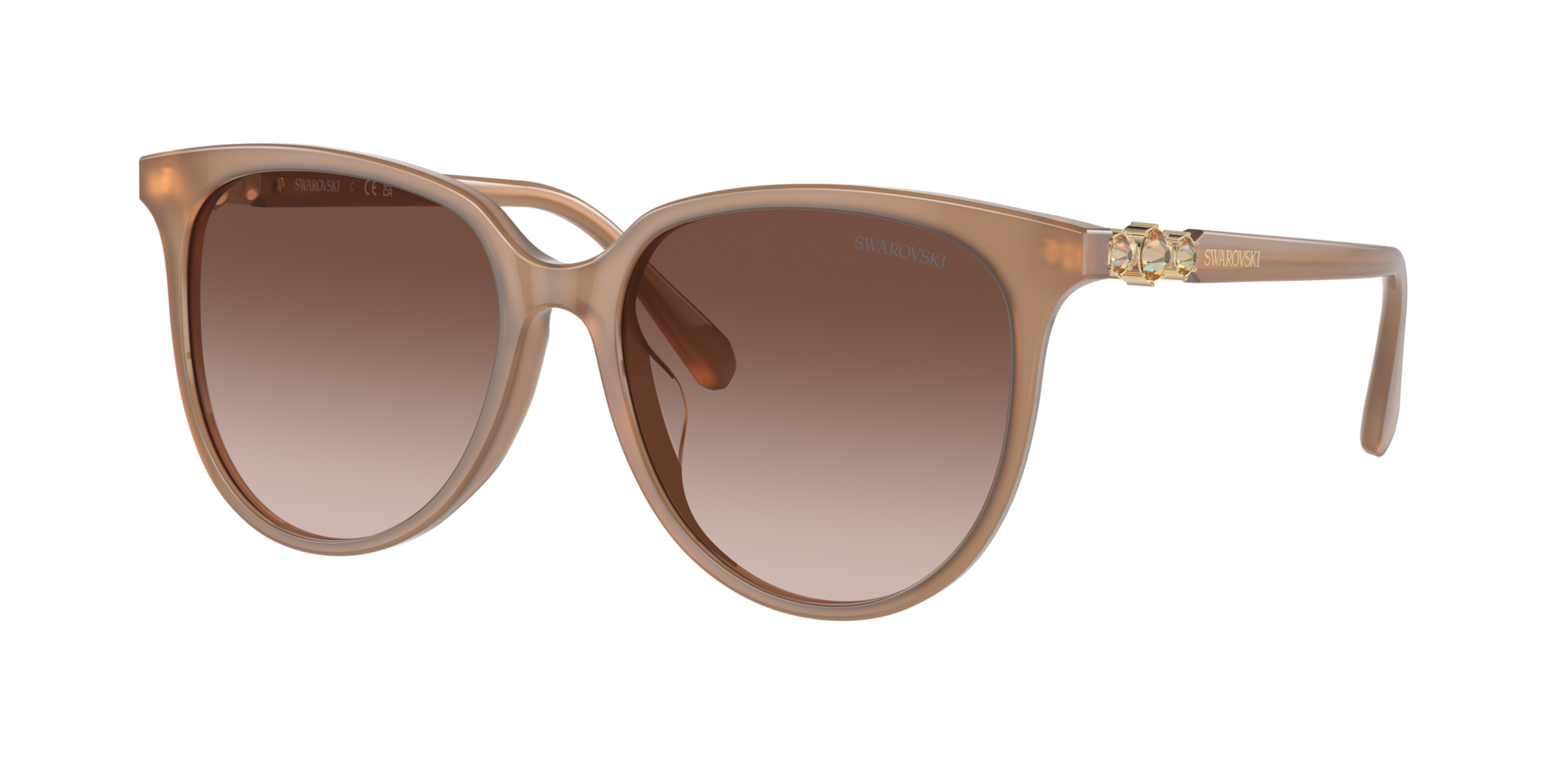 Swarovski Women's Brown Woman Sk6023d 200213 Sunglasses Acetate Geometric Normal Shaded - Image 2