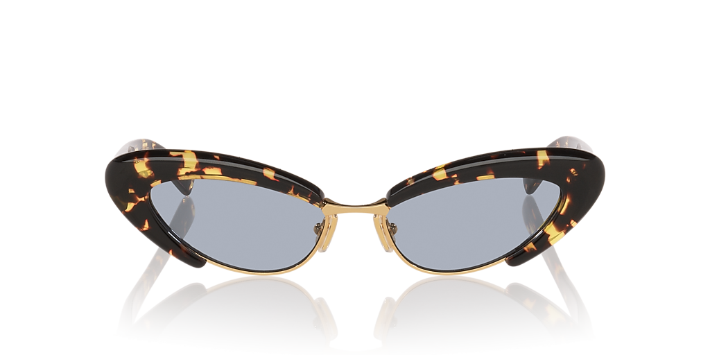 Bottega Veneta BV1387S S (54 - 17) with Blue lenses and Tortoise
