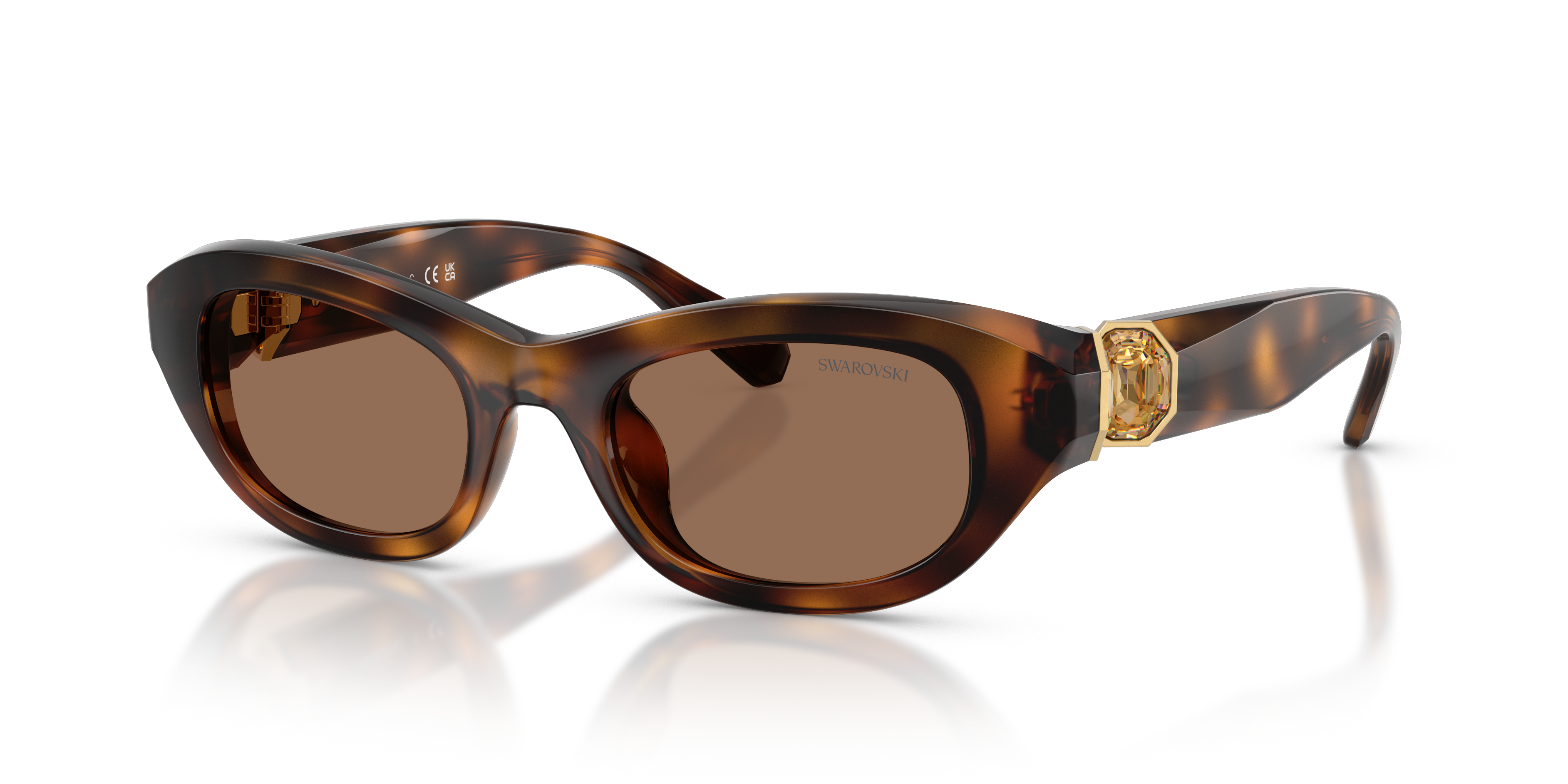 Swarovski SK6036U XS (50 - 20) with Brown lenses and Tortoise