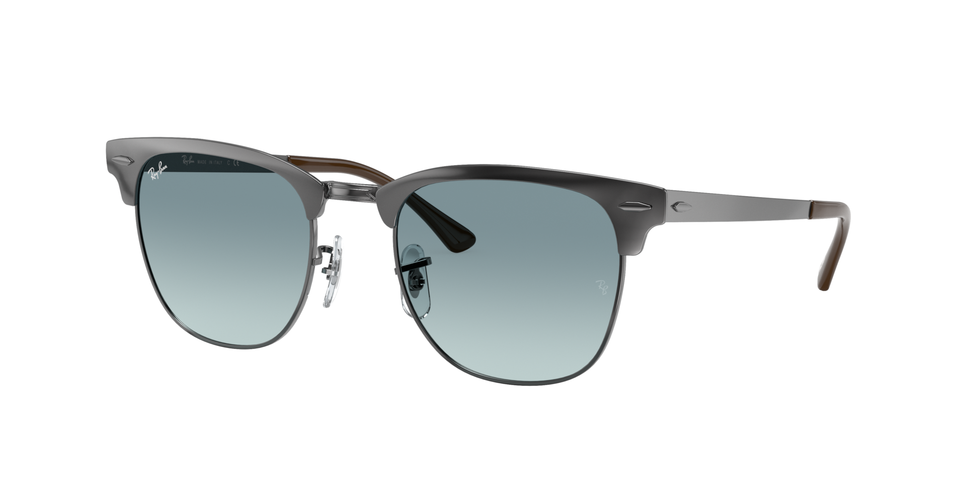 RAY-BAN Unisex Sunglasses Clubmaster Metal @Collection - Frame color: Gunmetal, Lens color: Blue Gradient
