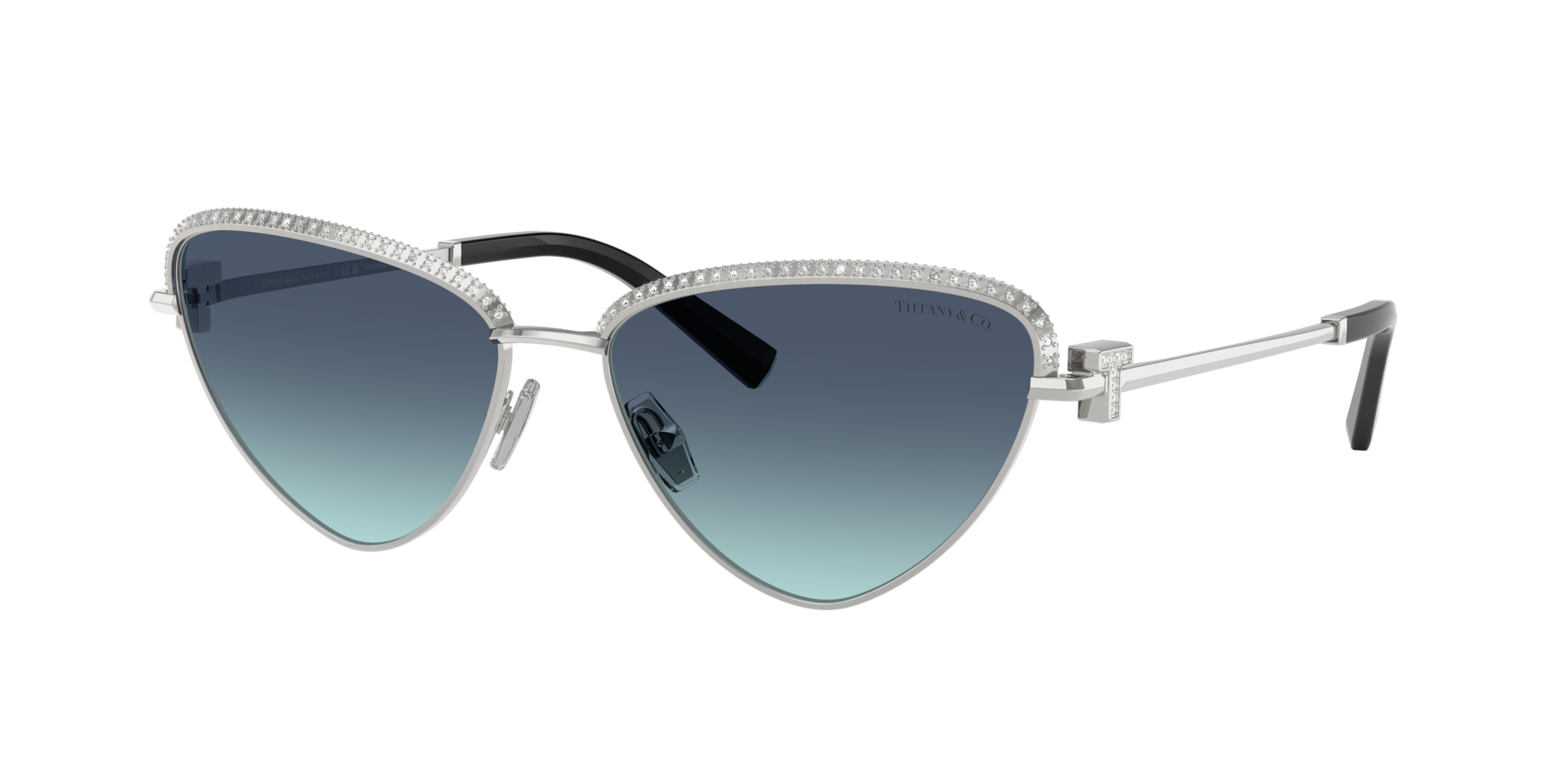 Tiffany & Co. Woman Sunglass TF3107KB -  Frame color: Silver Gold Plated, Lens color: Azure Gradient Blue