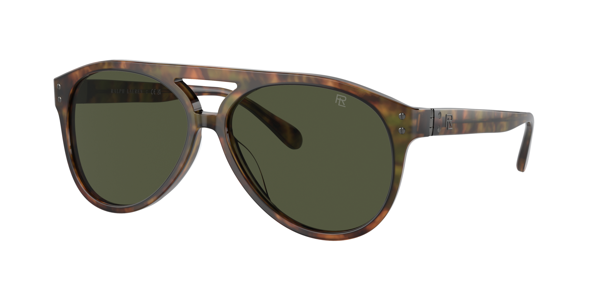 Ralph Lauren Man Sunglass The Cruiser -  Frame color: Havana Jerry, Lens color: Green