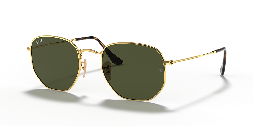 Ray-Ban Hexagonal Flat Lenses M (51 - 21) with Green lenses and