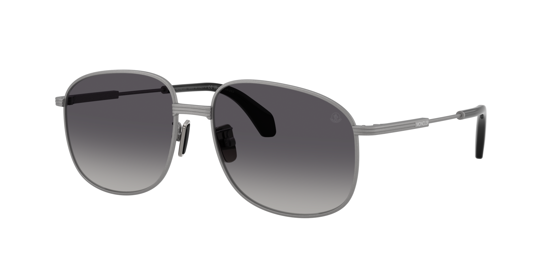 Moncler Unisex Sunglass ME4013 Fennix -  Frame color: Matte Frozen, Lens color: Polarized Gradient Grey