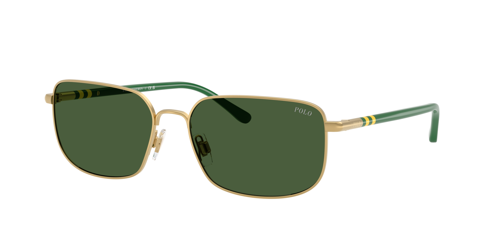Polo Ralph Lauren Homme Sunglass PH3159 - Couleur du Monture: Or pâle semi-brillant, Couleur de Lentille: Vert bouteille