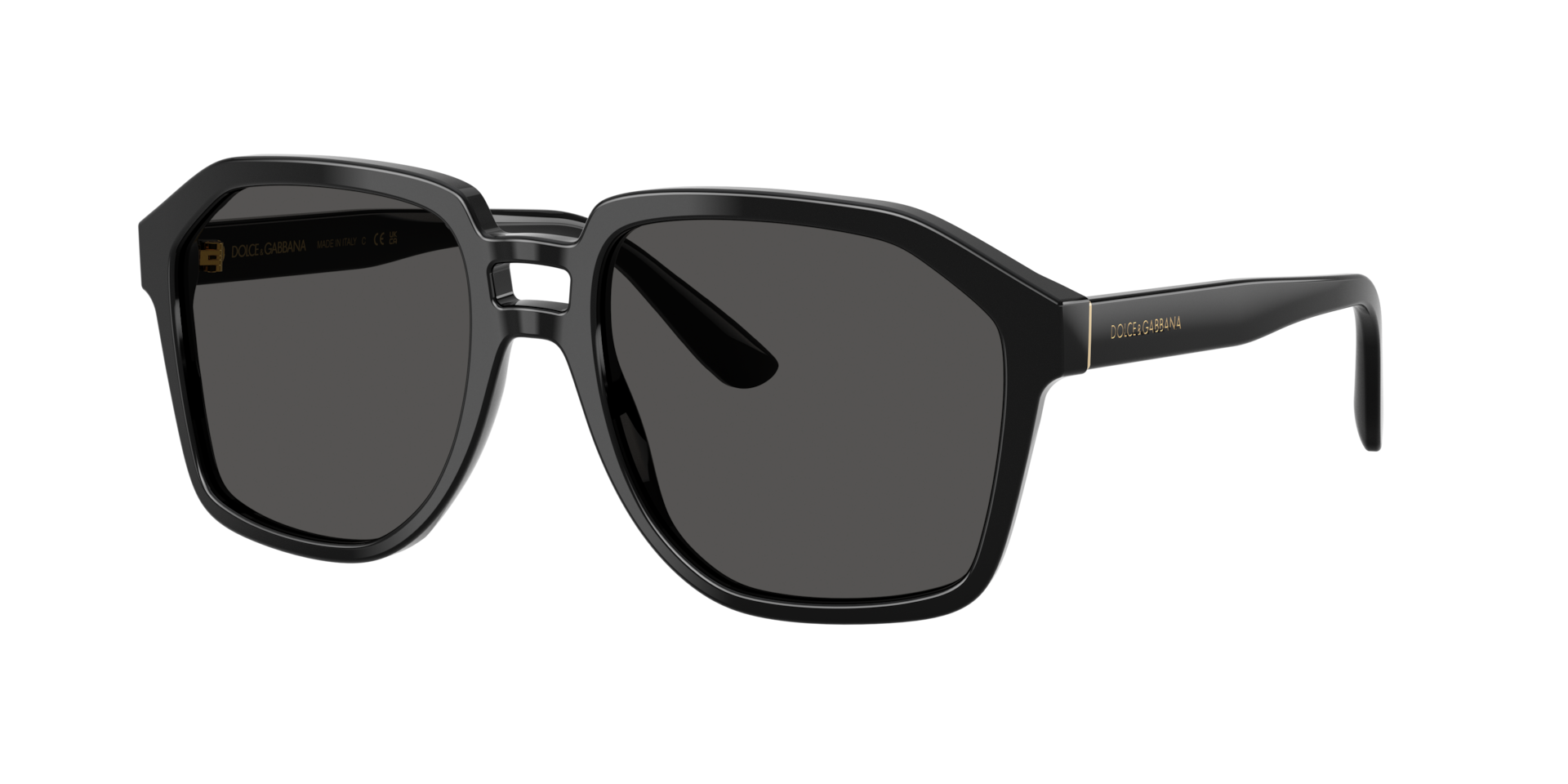 Dolce&Gabbana Mann Sunglass DG4568 - Rahmenfarbe: Schwarz, Linsenfarbe: Dunkelgrau