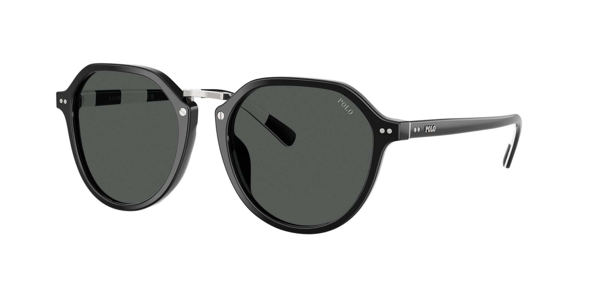 Polo Ralph Lauren Homme Sunglass PH4223U - Couleur du Monture: Noir brillant, Couleur de Lentille: Gris foncé