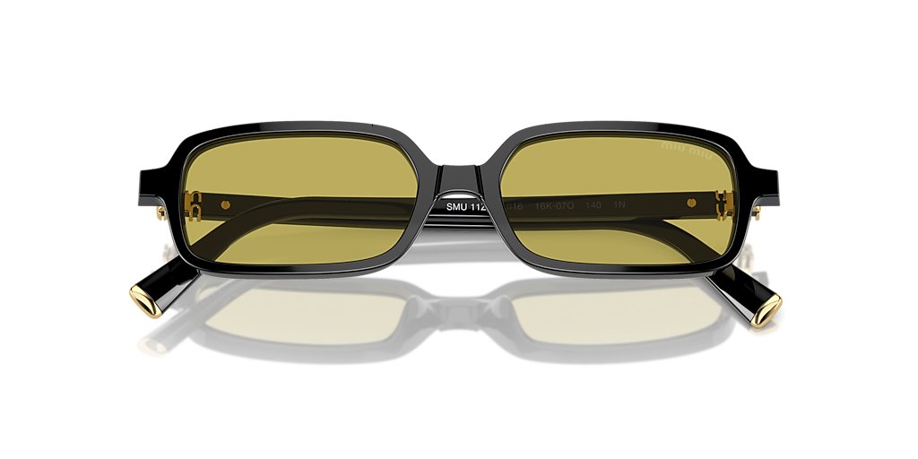 Miu Miu MU 11ZS S (51 - 16) with Green lenses and Black frame