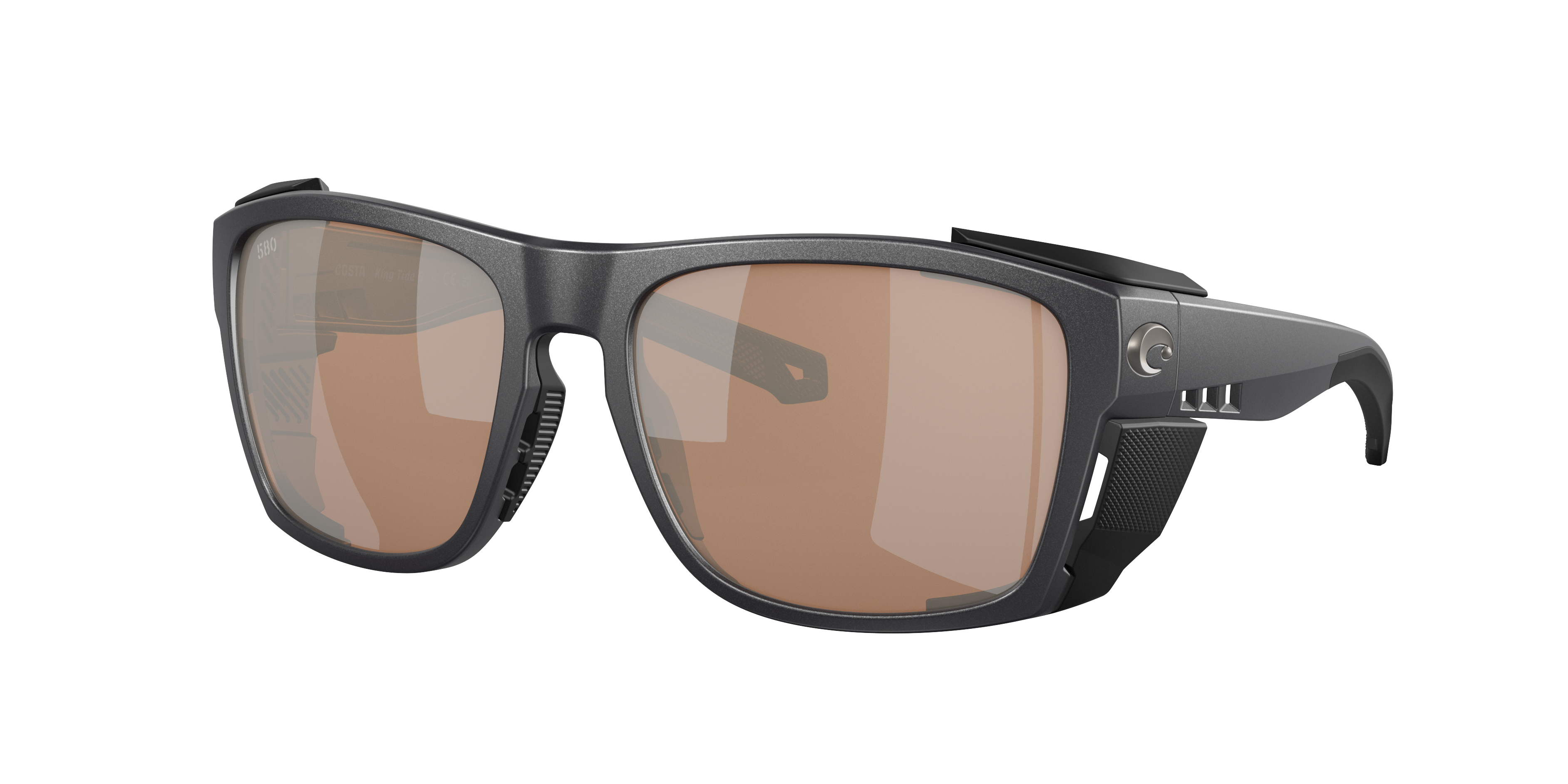 Costa Man Sunglass King Tide 6 -  Frame color: Black Pearl, Lens color: Copper Silver Mirror