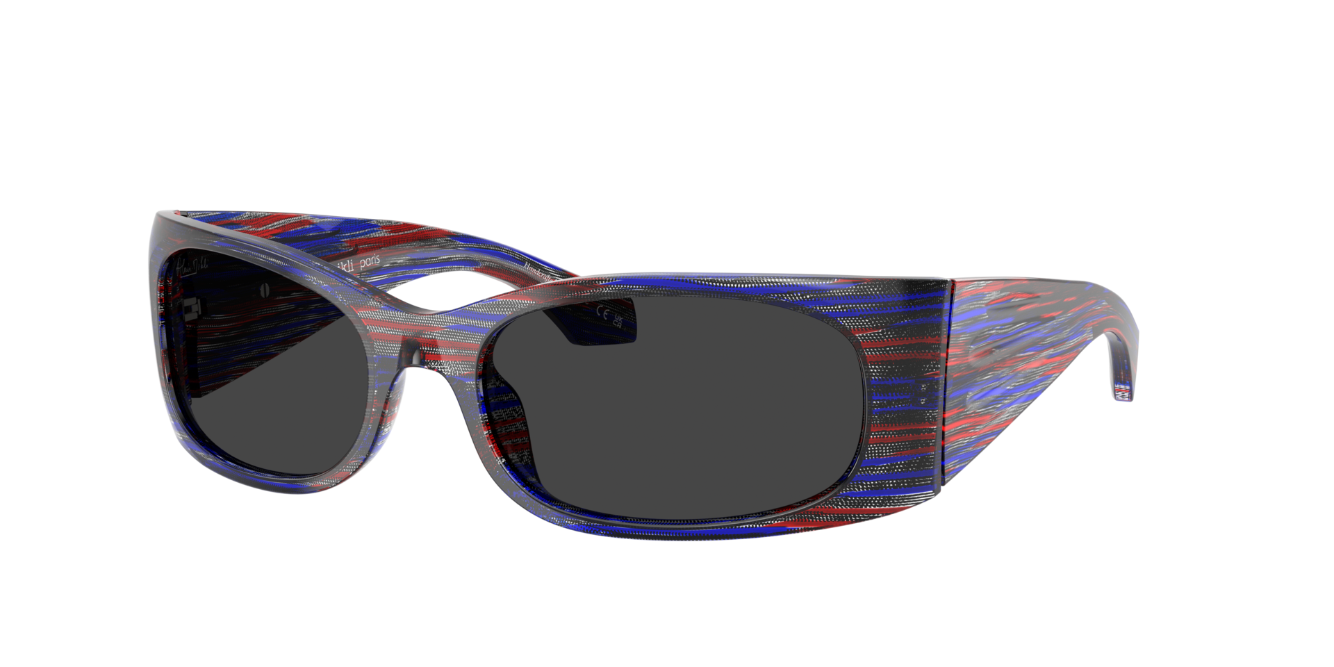 Alain Mikli Woman Sunglass A05509 -  Frame color: Cyberpunk Blue/Red, Lens color: Polarized Black