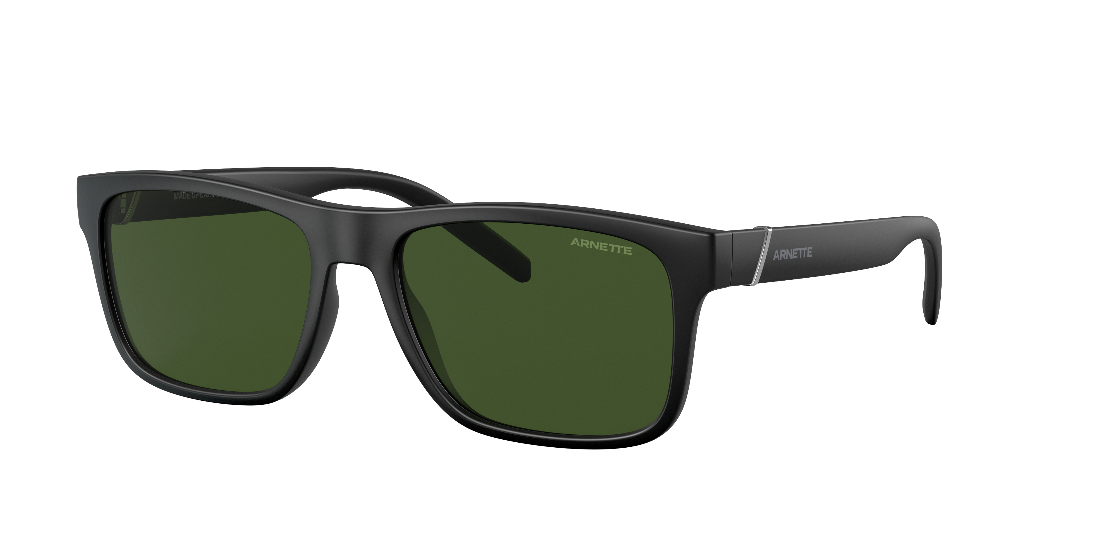 Arnette Man Sunglass Bandra -  Frame color: Matte Black, Lens color: Dark Green