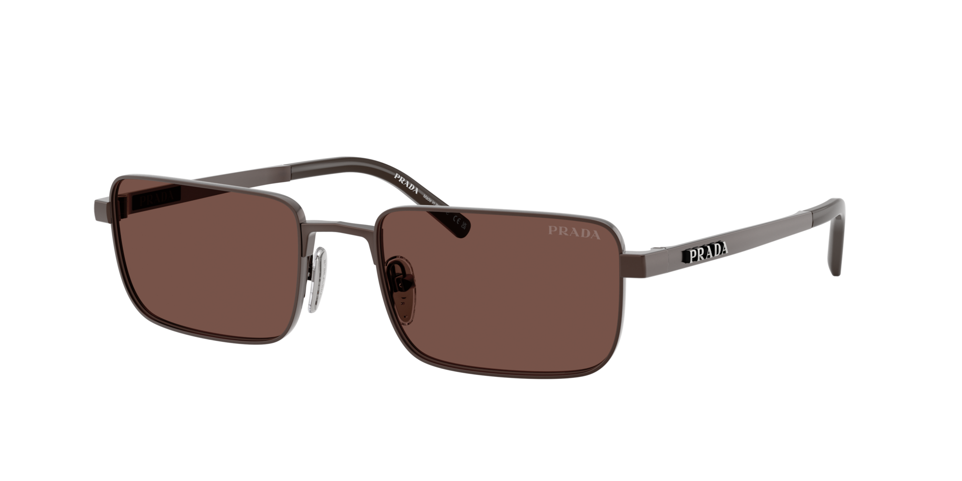 Prada Mann Sunglass PR D54S - Rahmenfarbe: Satin Cigar, Linsenfarbe: Schwarz Chocolate