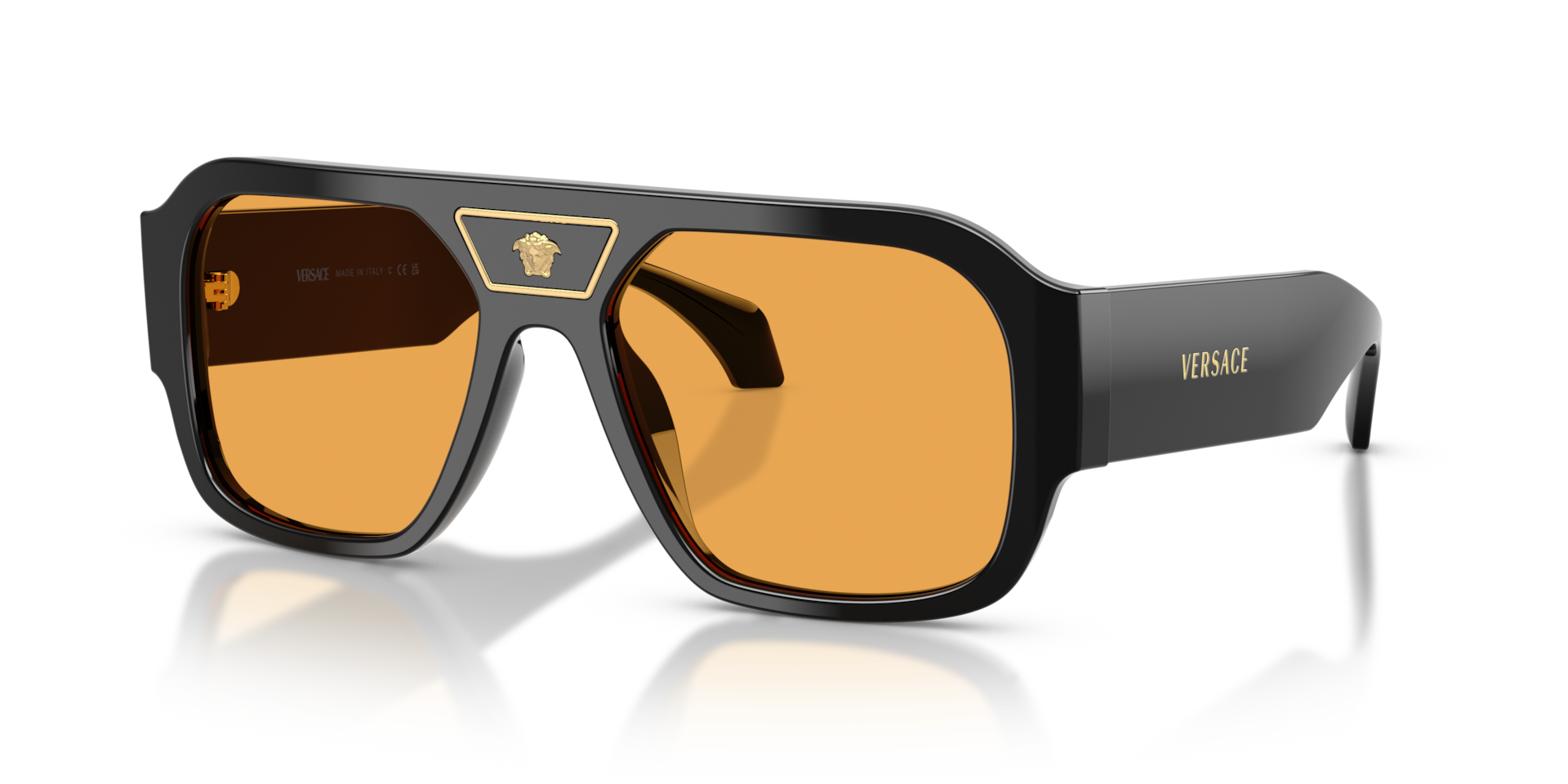 Versace VE4508U L (56 - 18) with Orange lenses and Black frame