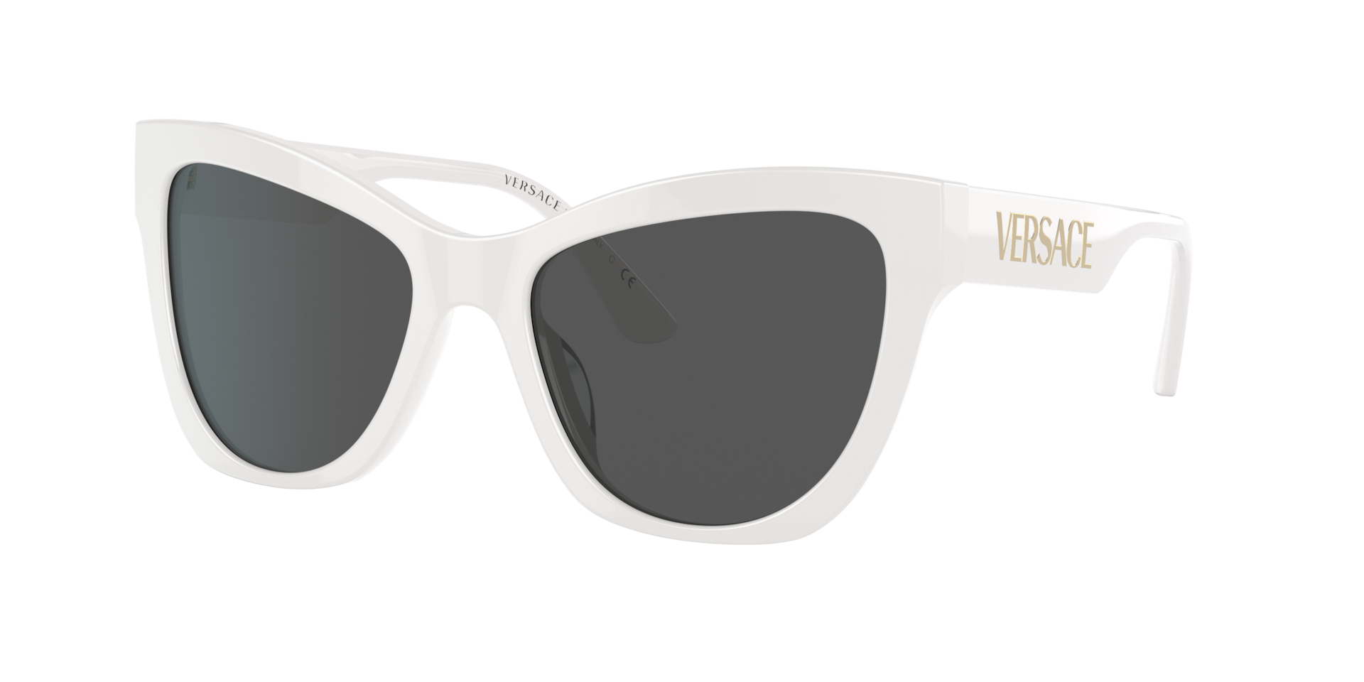Versace Frau Sunglass VE4417U - Rahmenfarbe: Weiß, Linsenfarbe: Dunkelgrau