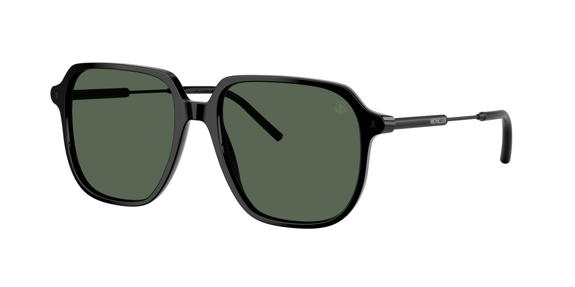 Moncler Unisex Black/Green Me6010 Cylin 300171 Sunglasses Acetate Pilot Normal - Image 2