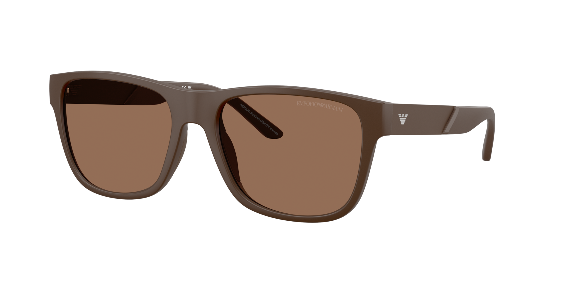 Emporio Armani Man Sunglass EA4243 -  Frame color: Matte Brown, Lens color: Dark Brown