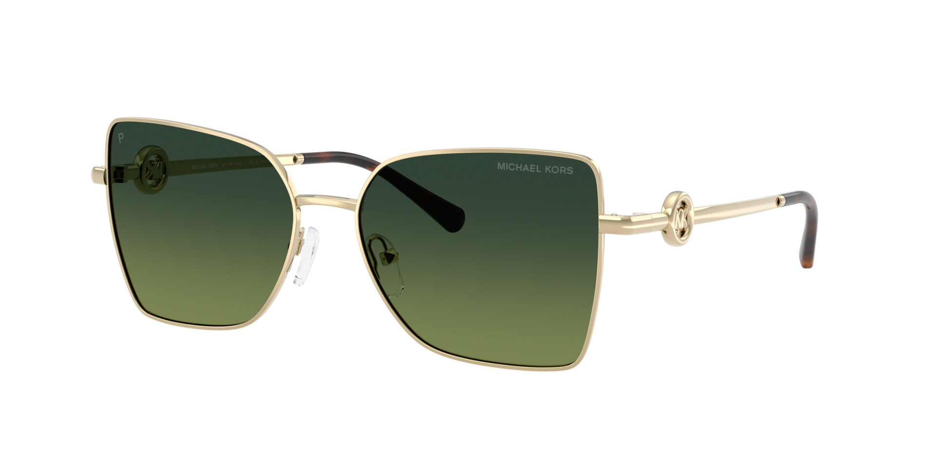 Michael Kors Femme Sunglass Patra - Couleur du Monture: Doré clair, Couleur de Lentille: Olive polarisé