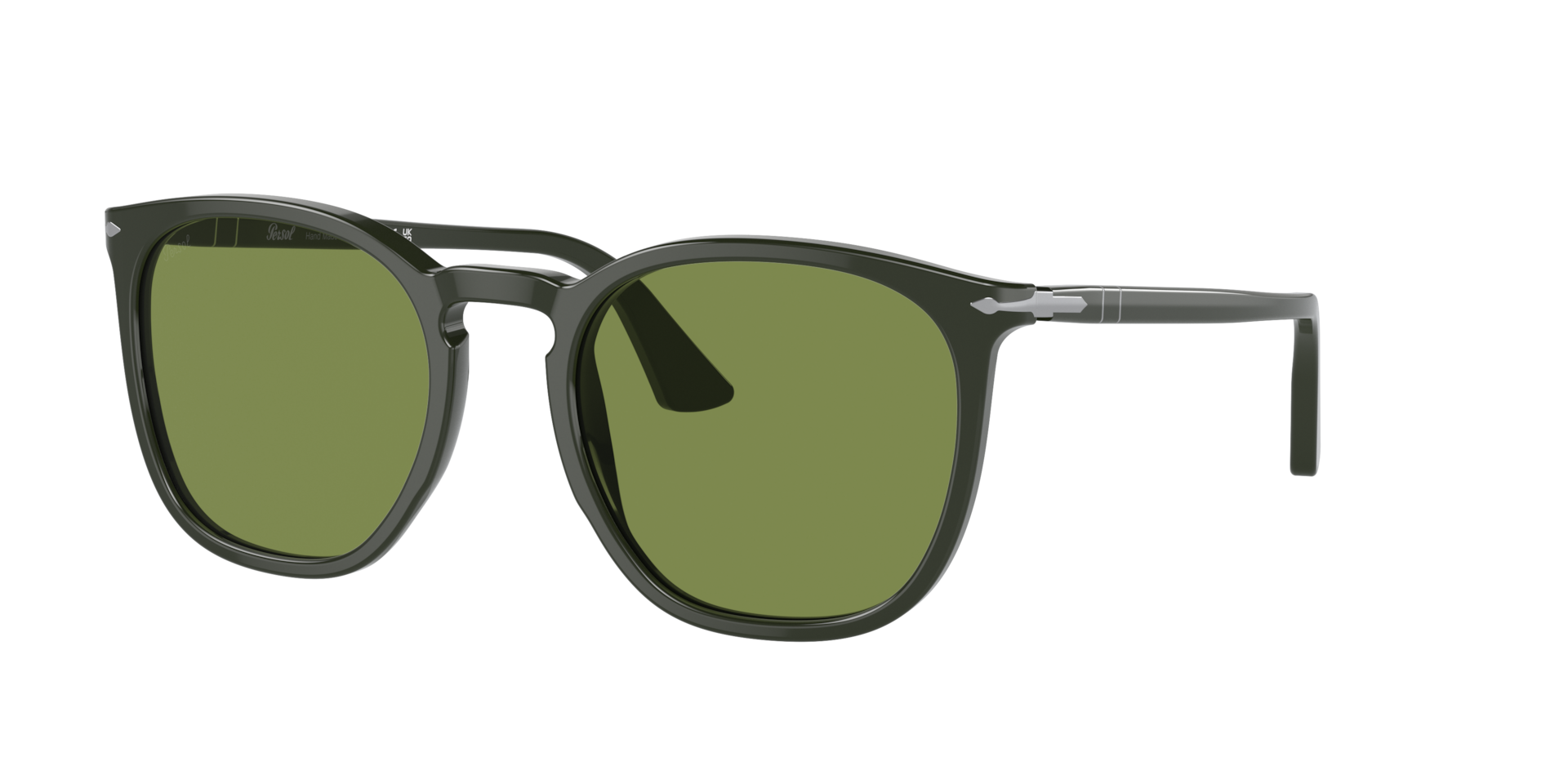 Persol Unisex Sunglass PO3316S - Couleur du Monture Vert fonc mat Couleur de Lentille Vert 113 €