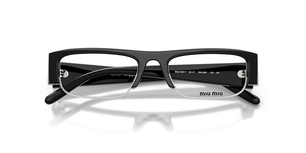 Miu Miu MU B07SF S (54 - 17) with Transparent lenses and Black