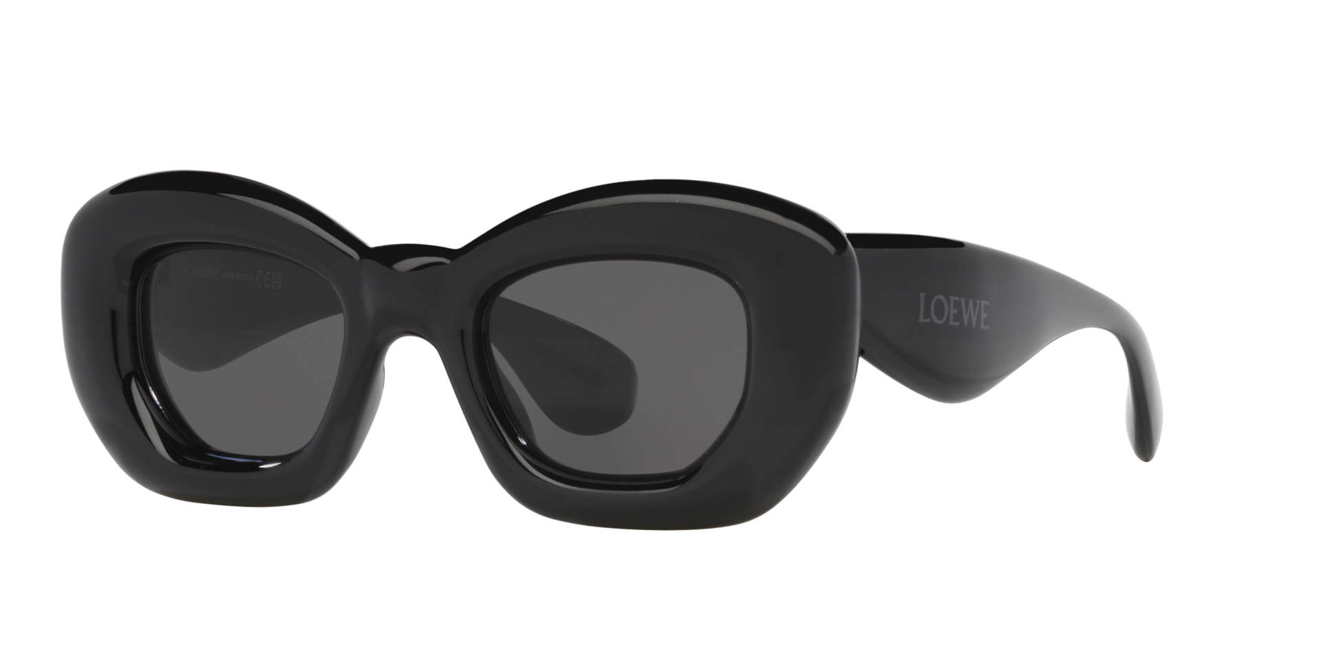 Loewe Homme Sunglass Inflated LW40117I - Couleur du Monture Noir Couleur de Lentille Gris 165 €