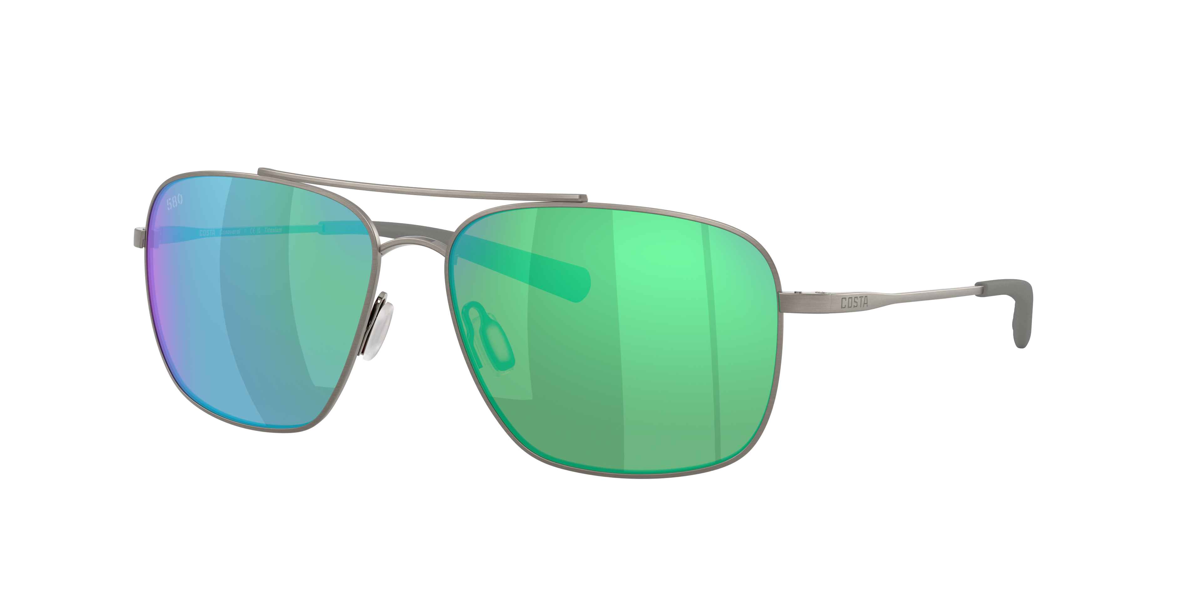 Costa Man Sunglass Canaveral -  Frame color: Brushed Gunmetal, Lens color: Green Mirror