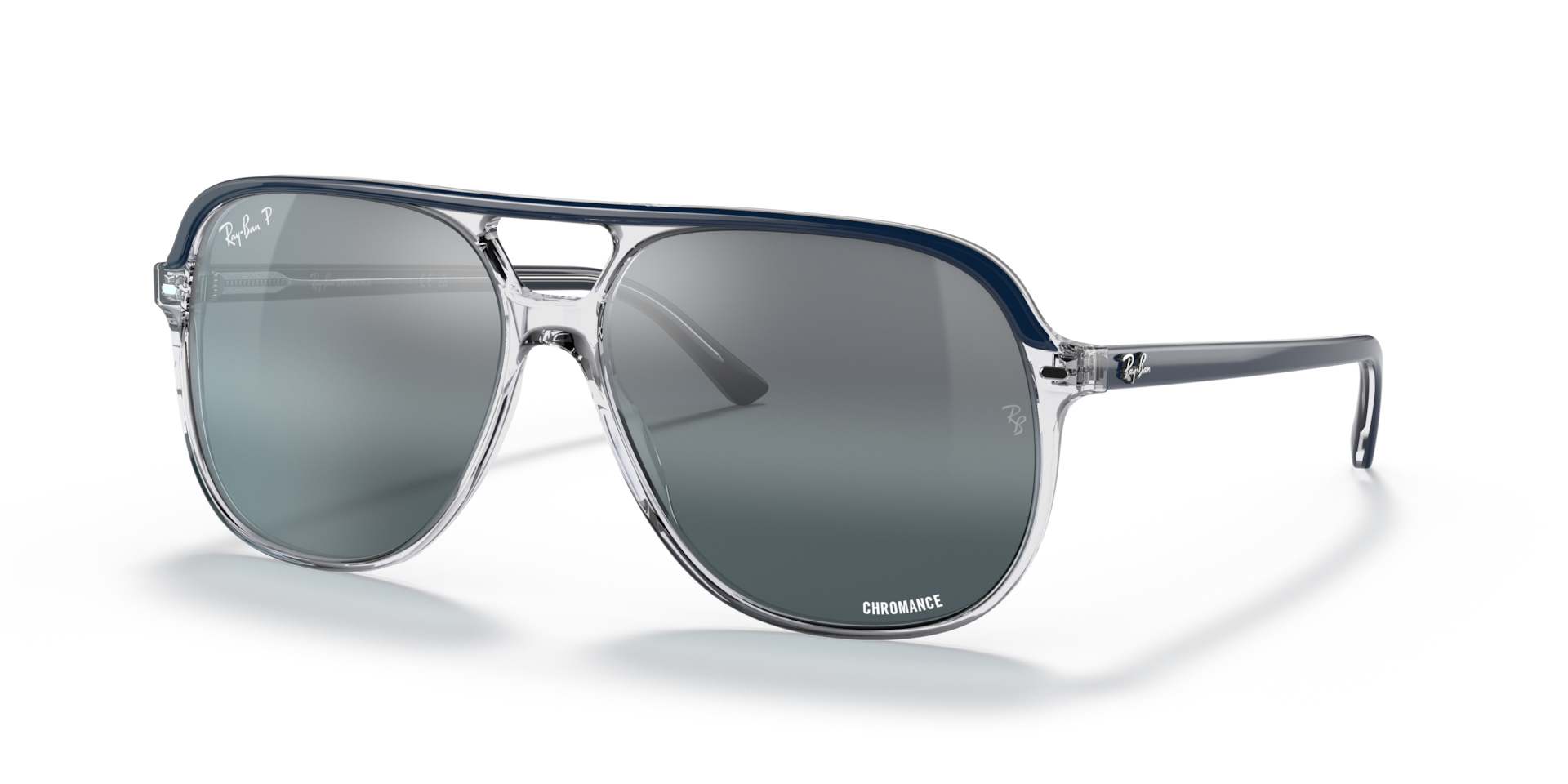 Ray-Ban Bill M (60 - 14) with Transparent lenses and Blue frame