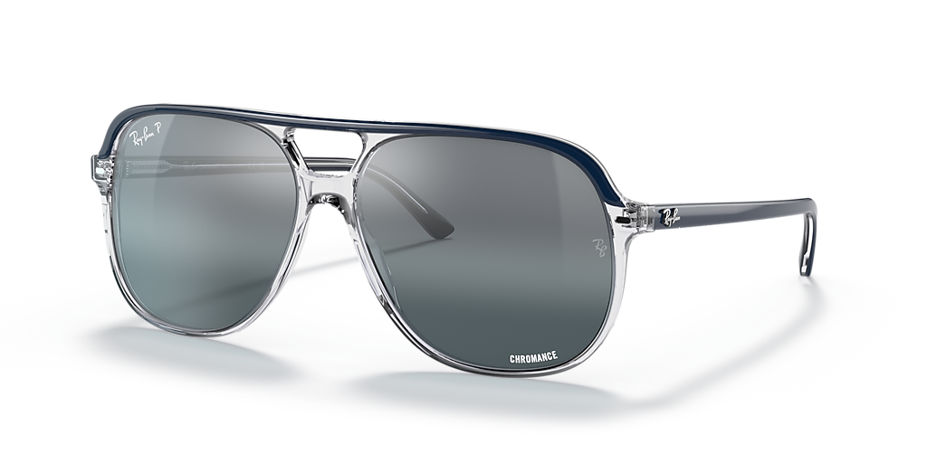 Ray-Ban Bill M (60 - 14) com Lentes Transparente e Armação Azul