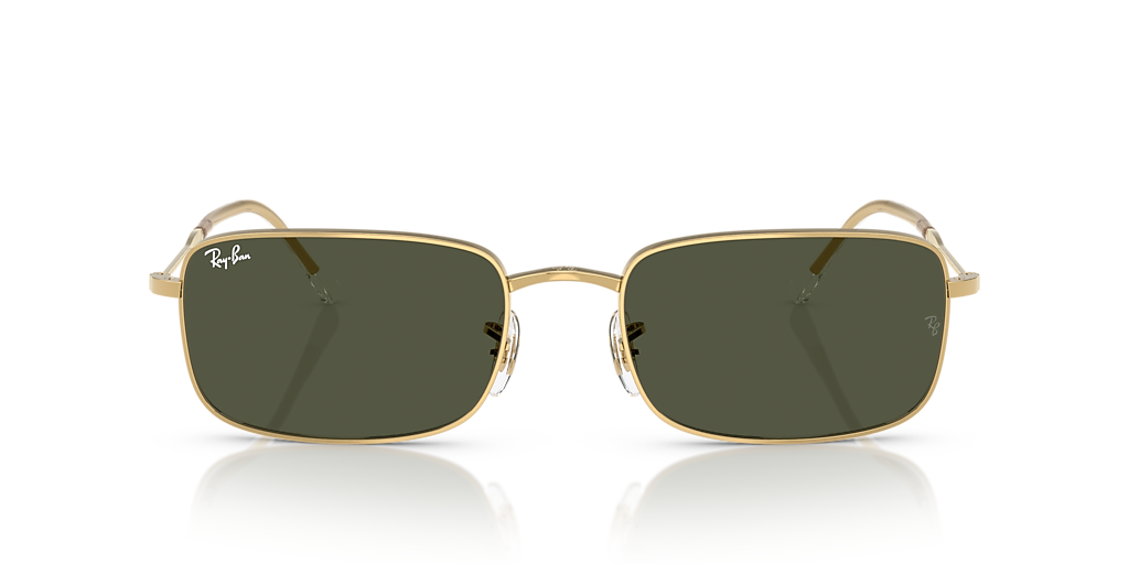 Ray-Ban RB3746 XXL (59 - 20) with Green lenses and Gold frame
