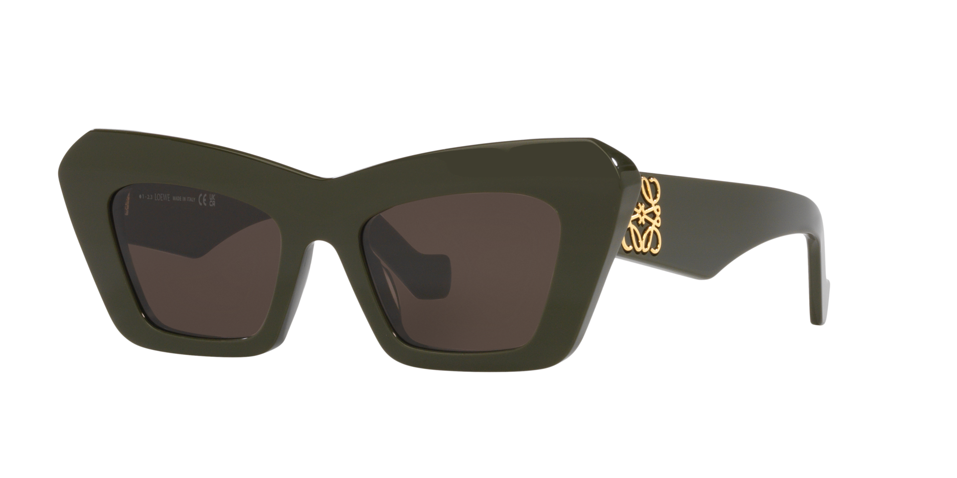 Loewe Femme Sunglass Anagram Lw40036I - Couleur du Monture Vert fonc Couleur de Lentille Brun 245 €