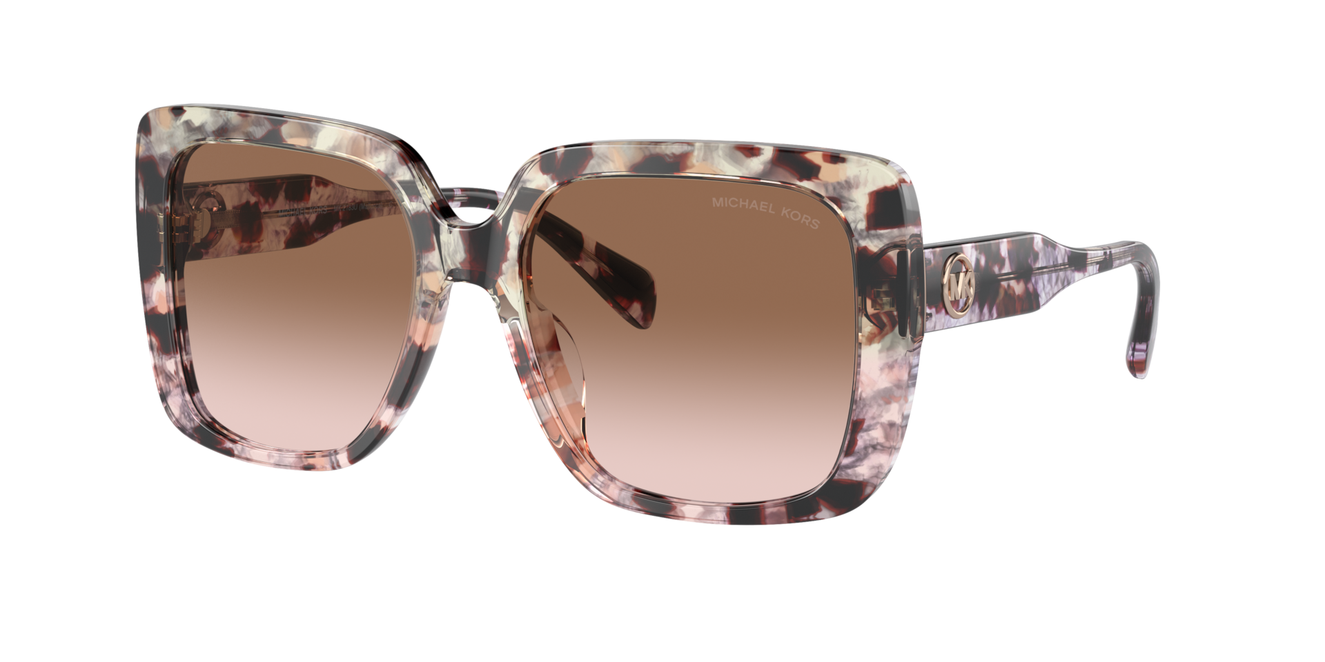 Michael Kors Femme Sunglass Mallorca - Couleur du Monture: Écaille de tortue rose, Couleur de Lentille: Dégradé Rose Marron