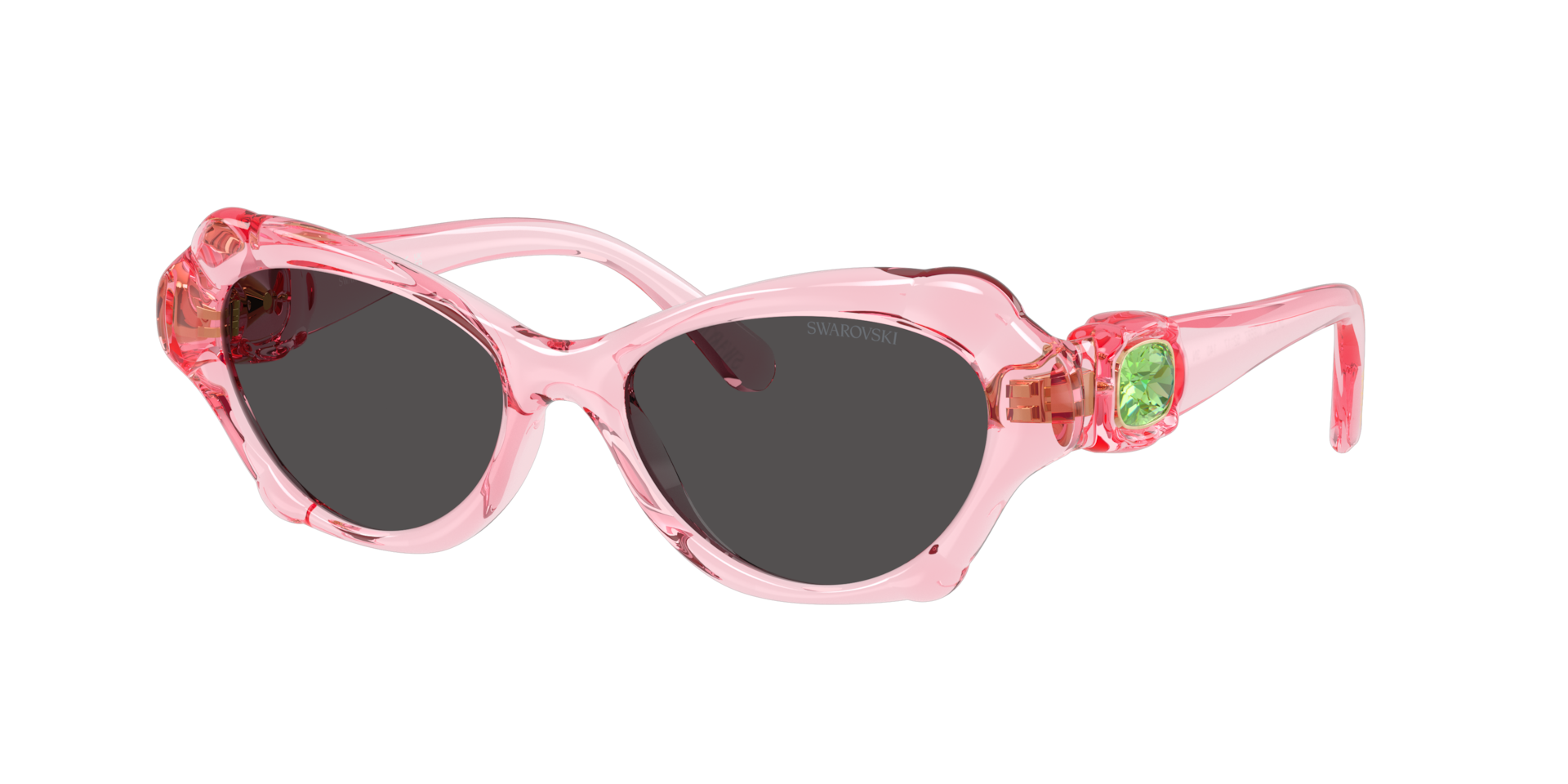 Swarovski Women's Pink/Grey Sk6050 108887 Woman Sunglasses Injected Cat Eye Normal - Image 2