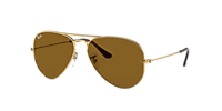 Ray-Ban Aviator Classic XL (58 - 14) with Black lenses and Gold