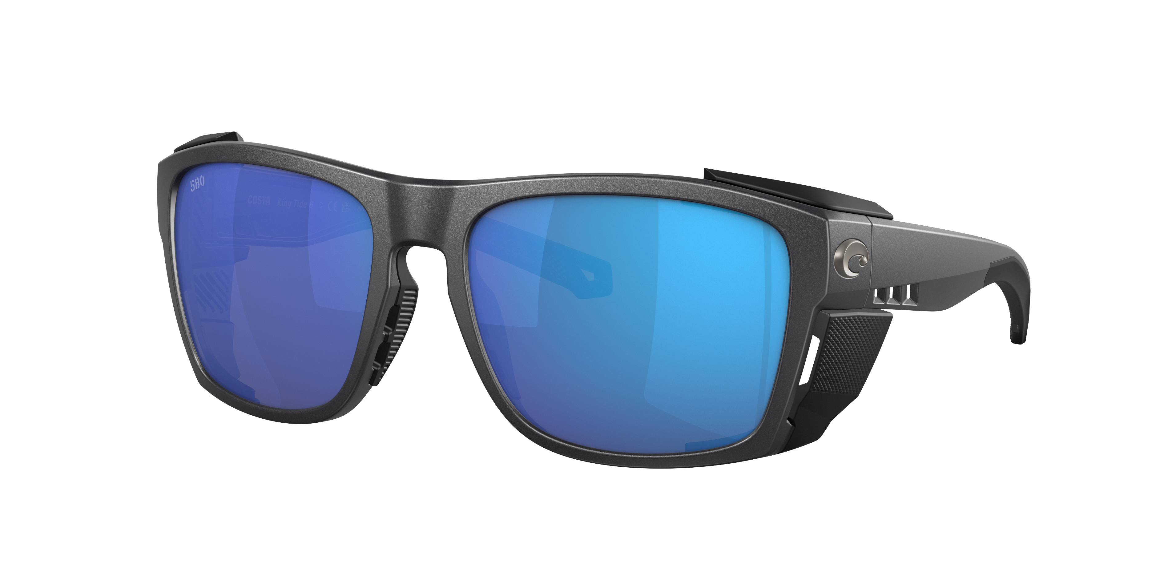 Costa Man Sunglass King Tide 6 -  Frame color: Black Pearl, Lens color: Blue Mirror