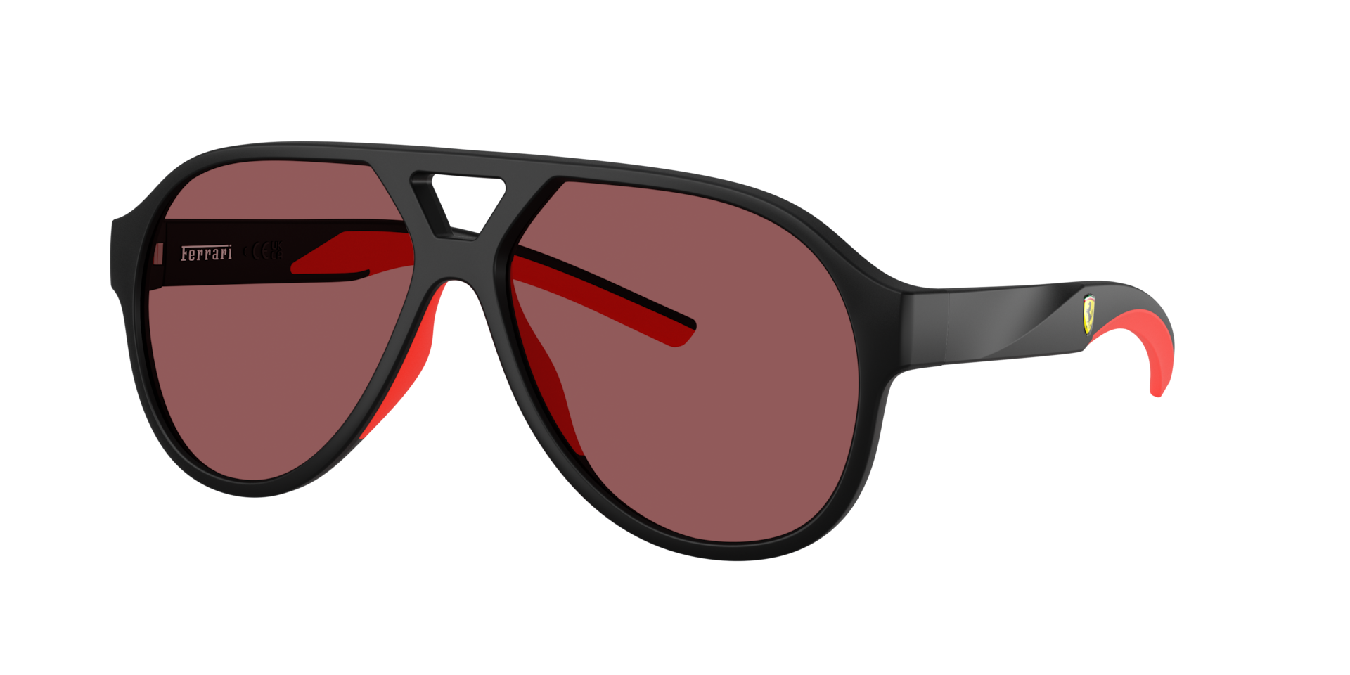 Scuderia Ferrari Unisex Sunglass FZ6014U -  Frame color: Matte Black, Lens color: Red Ferrari Exclusive