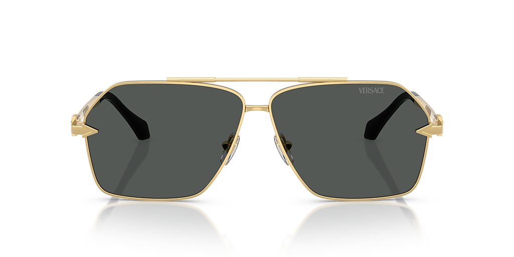 Versace VE2284 XXL (63 - 10) with Grey lenses and Gold frame