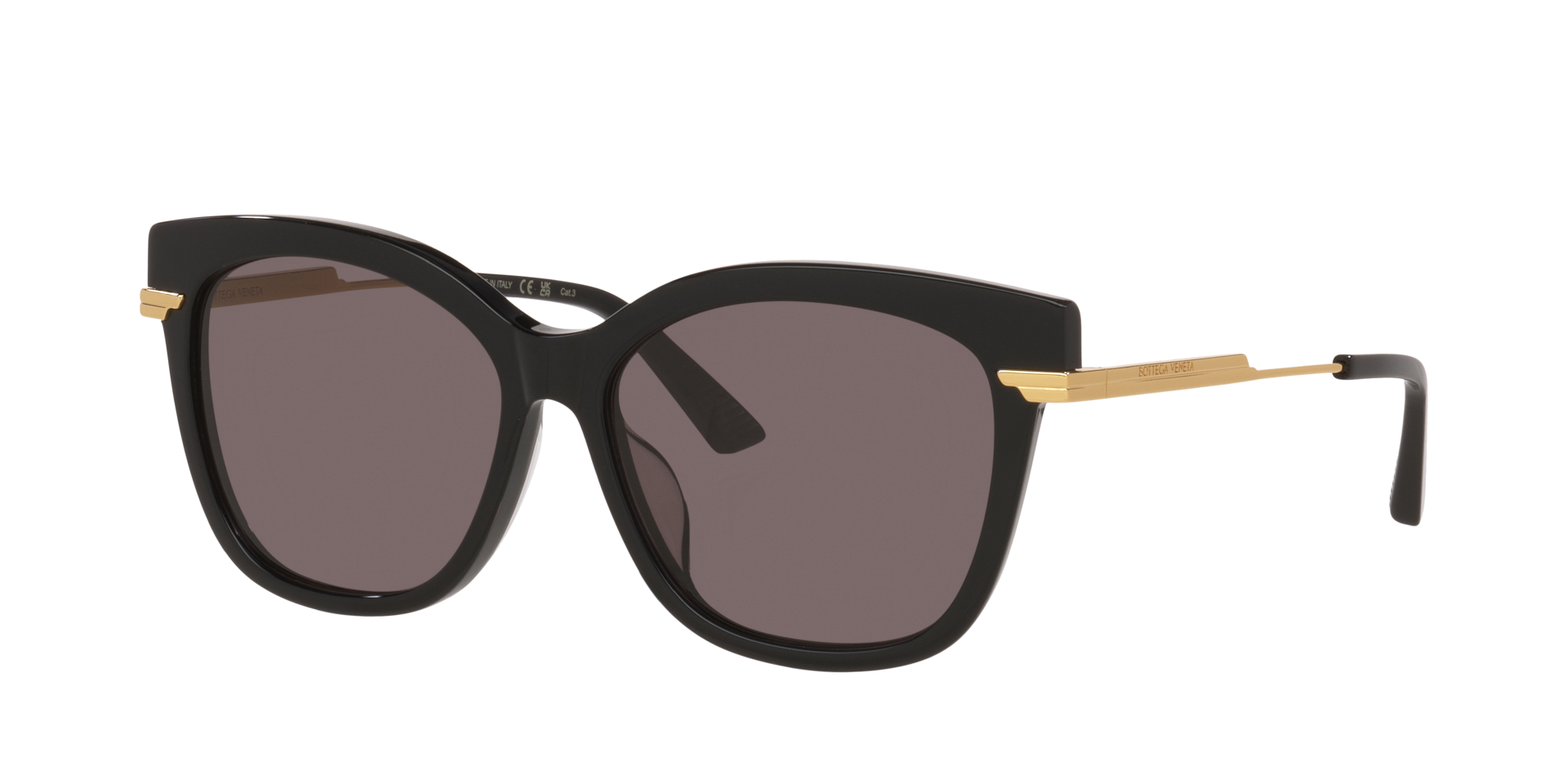 Bottega Veneta Woman Sunglass BV1296SA Frame color Black Lens color Grey