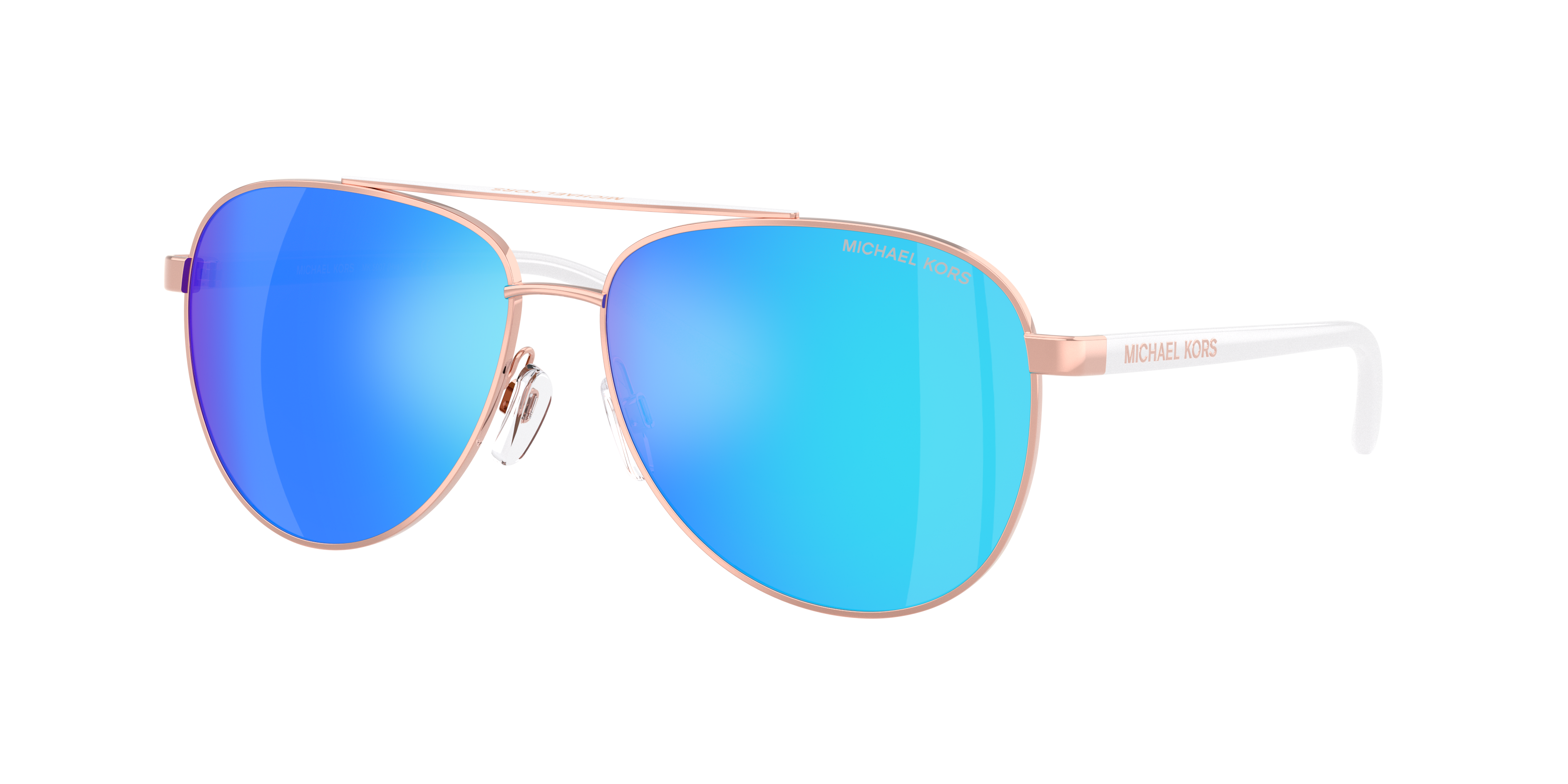 Michael Kors Hvar L (59 - 14) with Blue lenses and Pink frame