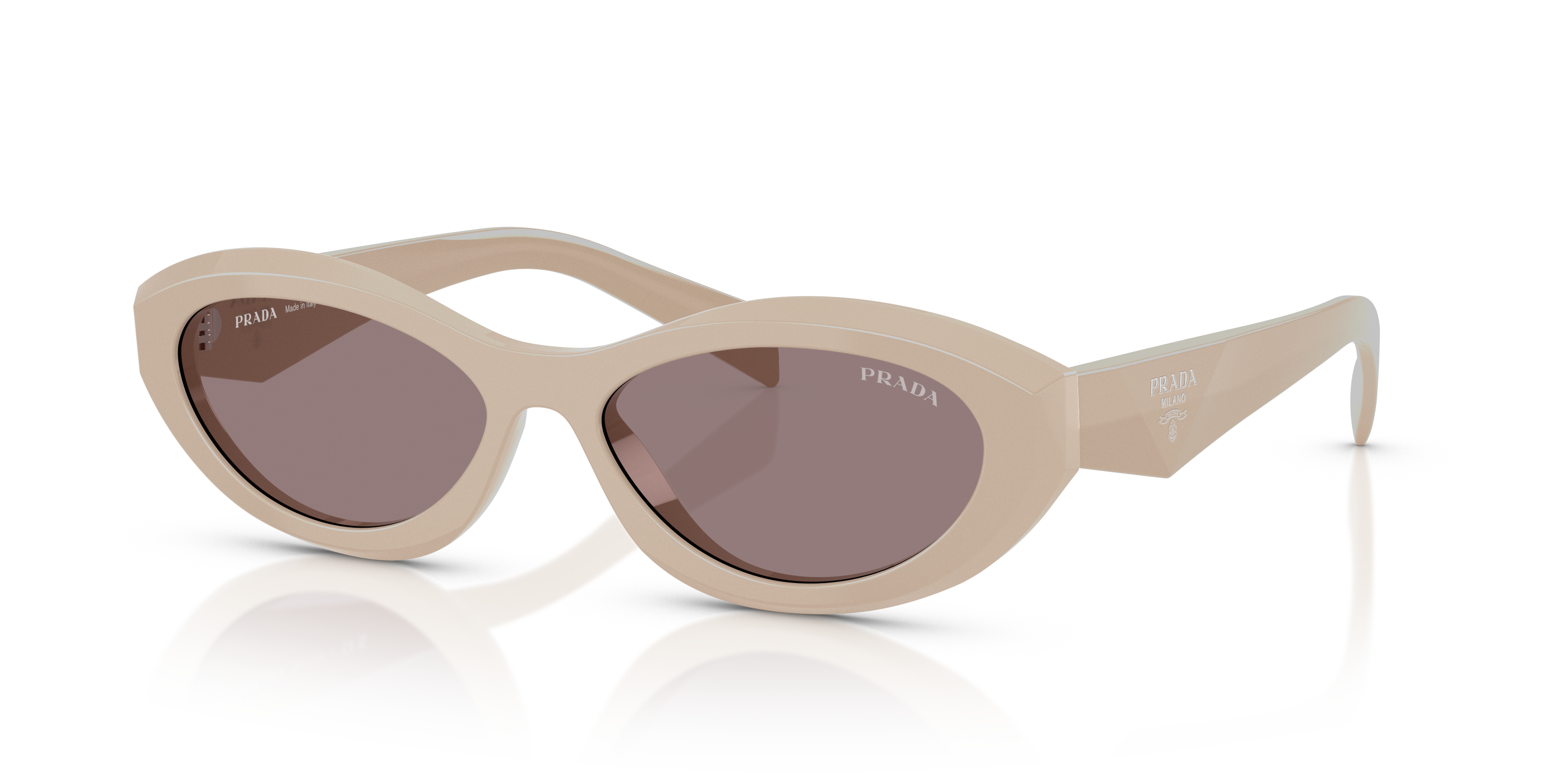 PRADA クロシェベレー IHC266 2M2P ラフィア Prada PR 26ZSF L (56 - 15) with Violet lenses and Pink frame