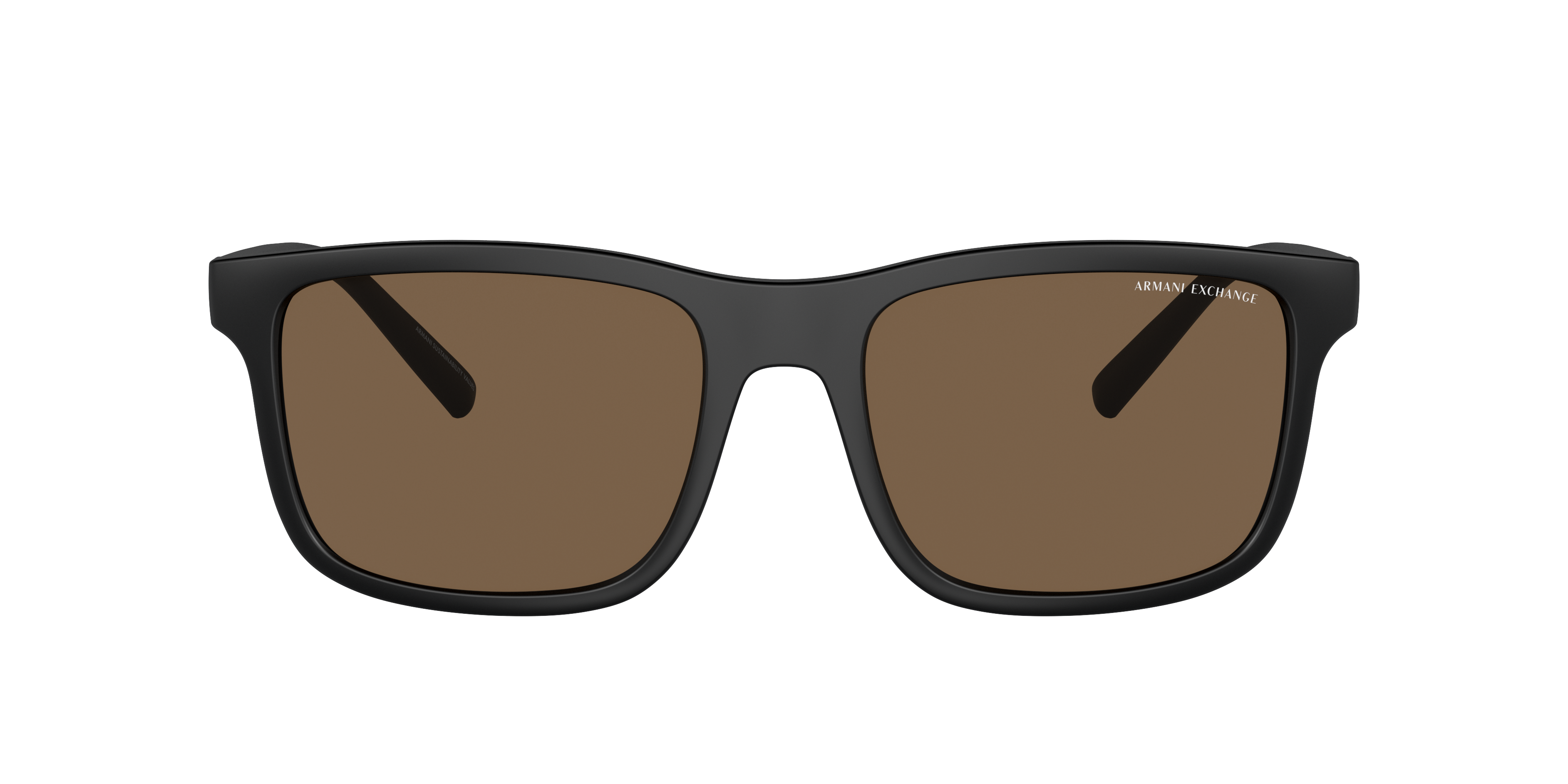 Armani Exchange AX4145S XXL (57 - 19) with Brown lenses and Black