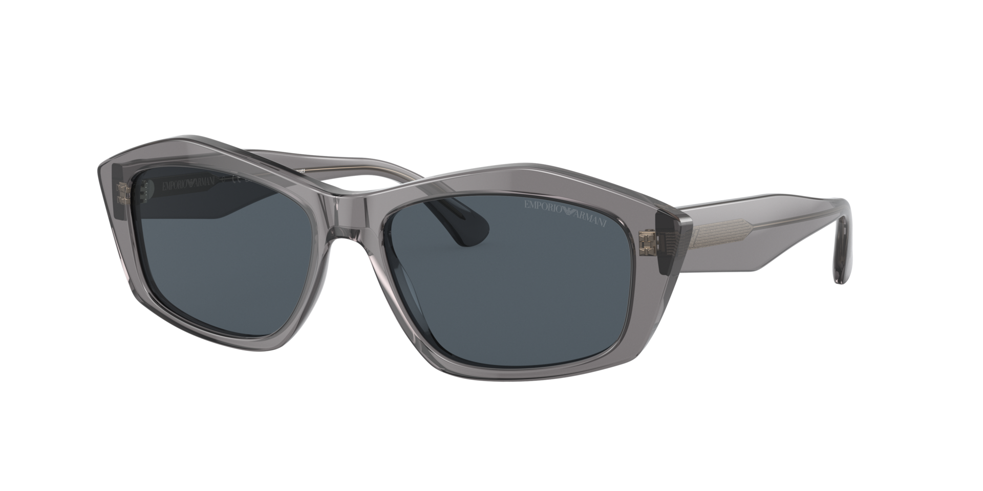 Emporio Armani Woman Sunglass EA4187 -  Frame color: Shiny Transparent Grey, Lens color: Dark Grey