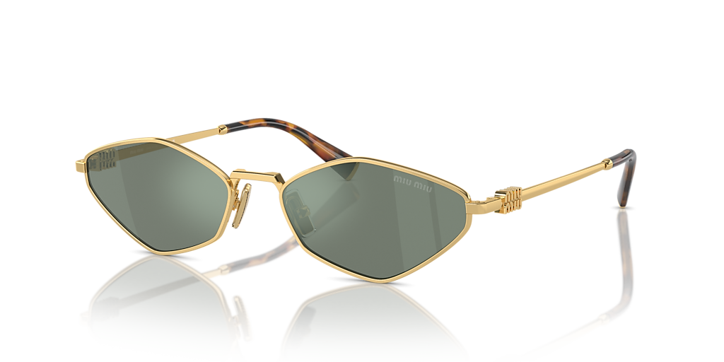 Miu Miu MU 56ZS L (56 - 17) with Green lenses and Gold frame
