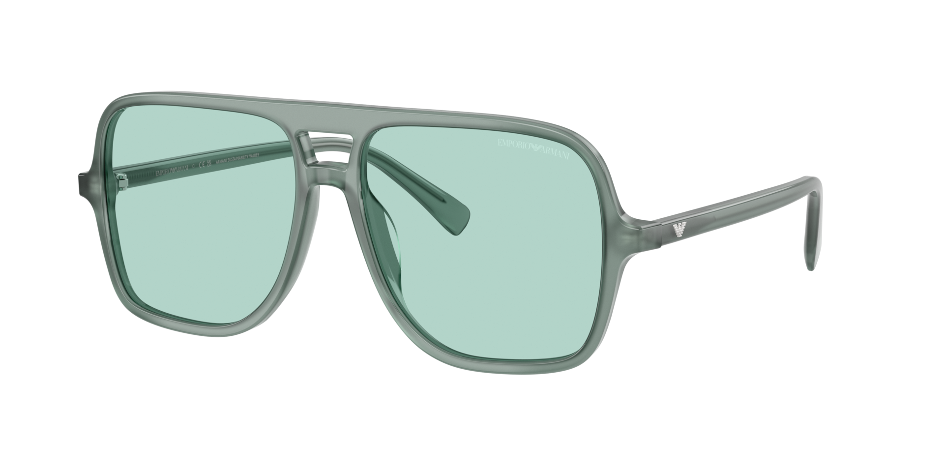 Emporio Armani Man Sunglass EA4252U -  Frame color: Shiny Opaline Light Blue, Lens color: Light Azure
